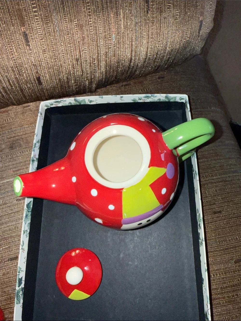 Pier 1 Imports Christmas Tea Pot & Mug “Tea for One”!!
